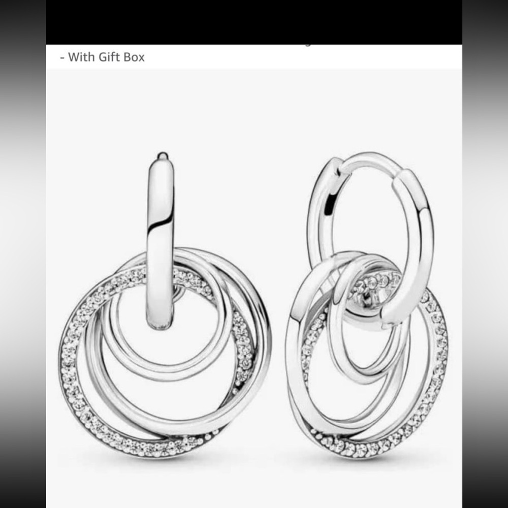 - Family always encircled hoop earrings from Pandora